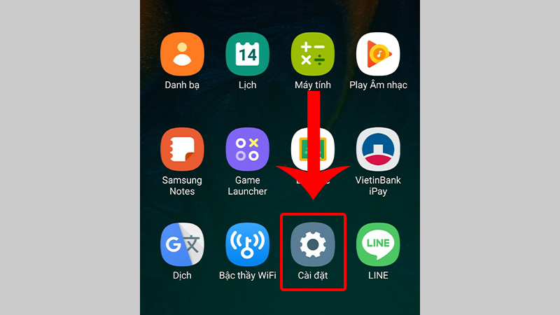Vào Cài đặt trên điện thoại
