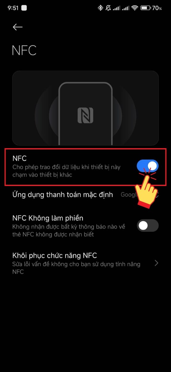 Bật NFC