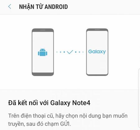 Chuyển dữ liệu từ Android sang Android bằng ứng dụng