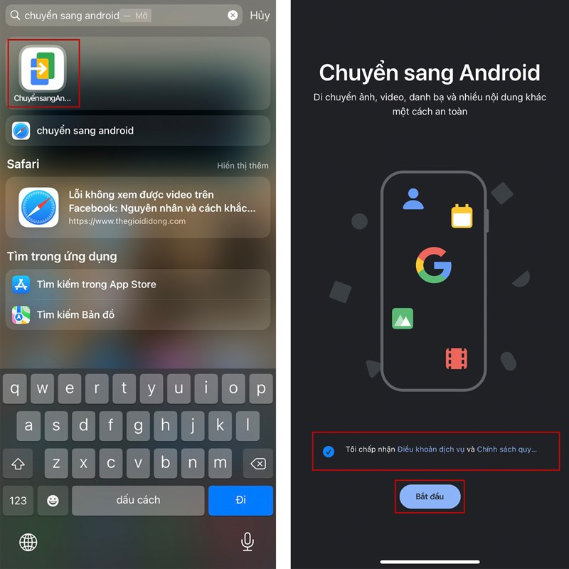 Cách sử dụng App Switch to Android