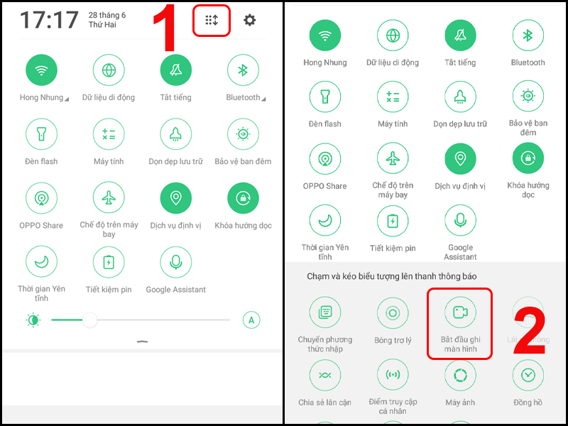 Ghi màn hình bằng thanh thông báo trên điện thoại Android
