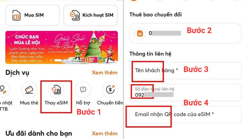 Cách đăng ký chuyển eSIM của nhà mạng Vietnamobile