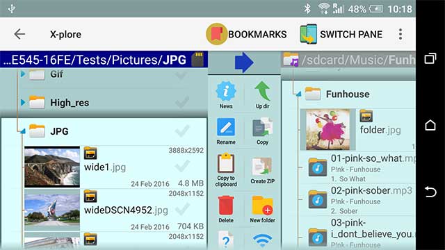 X-plore có rất nhiều tính năng hữu ích